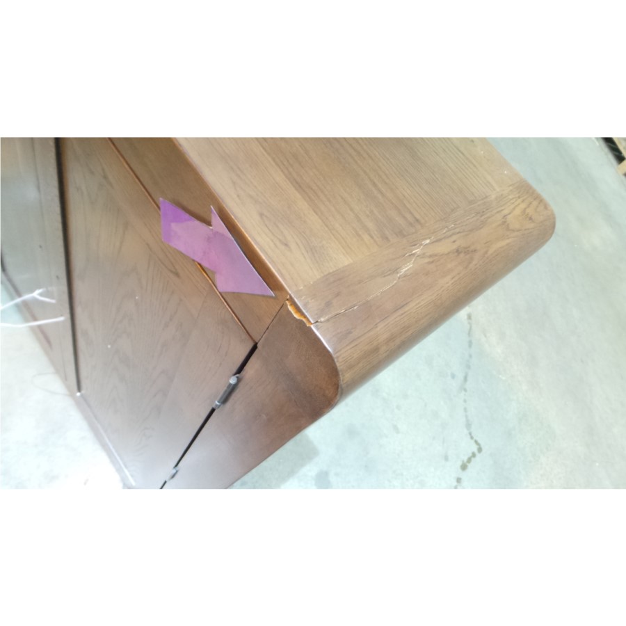 GRADE A3 - Windsor Solid Oak Shoe Cabinet - 20 Pairs 