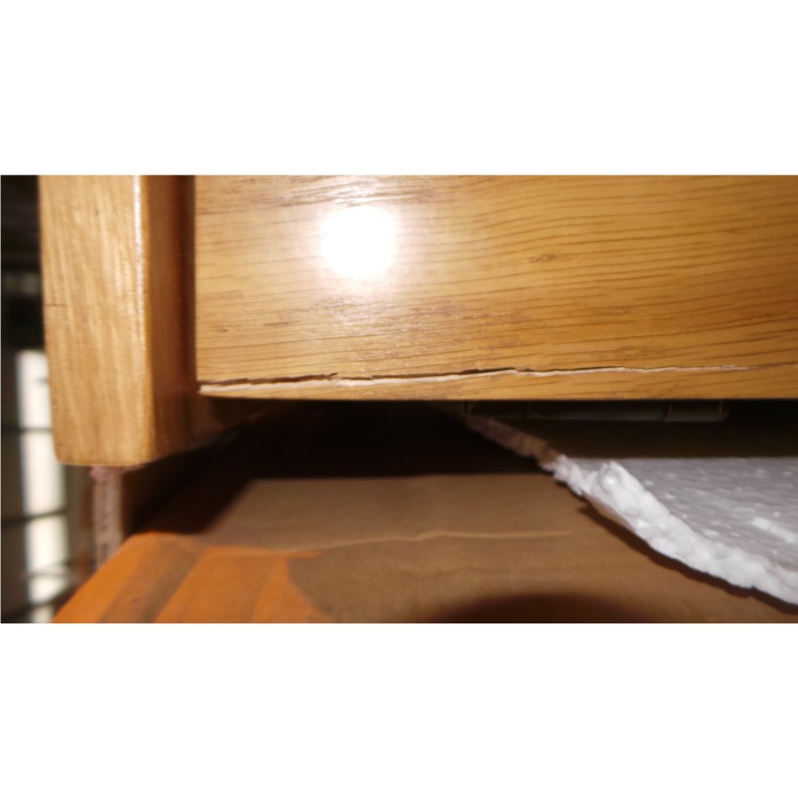 GRADE A3 - Windsor Solid Pale Oak Shoe Cabinet - 15 Pairs