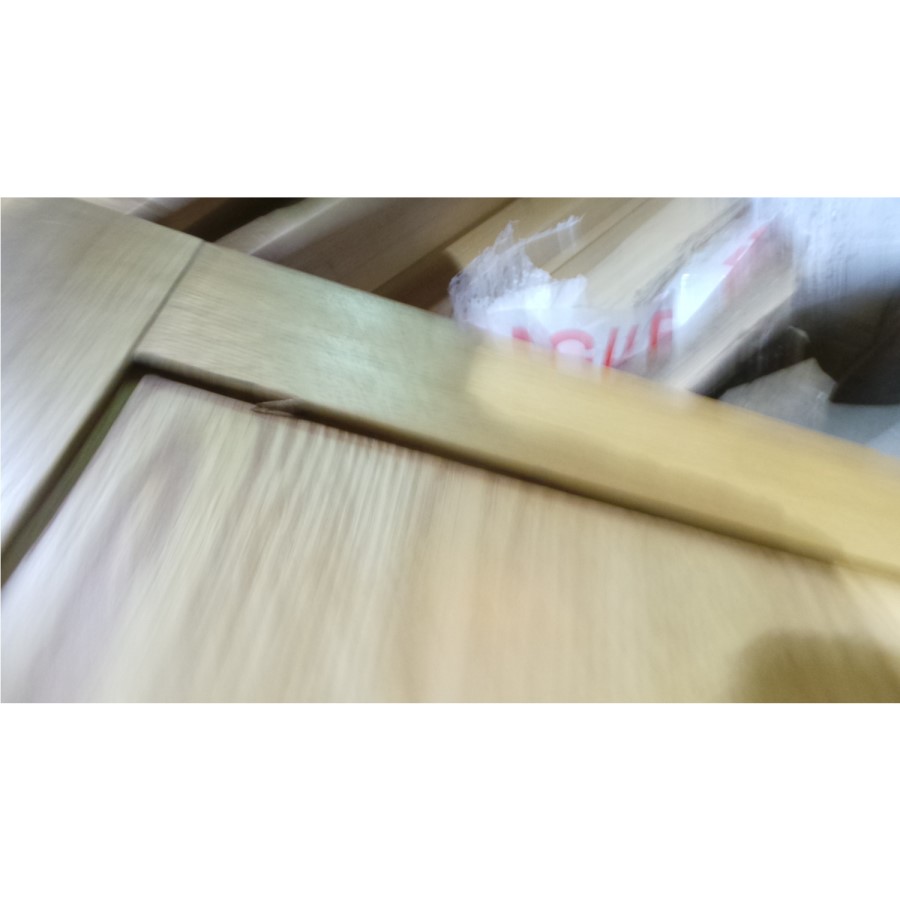 GRADE A2 - Atlantic Sliding Door Solid Light Oak Wardrobe - 1 Hanging Rail