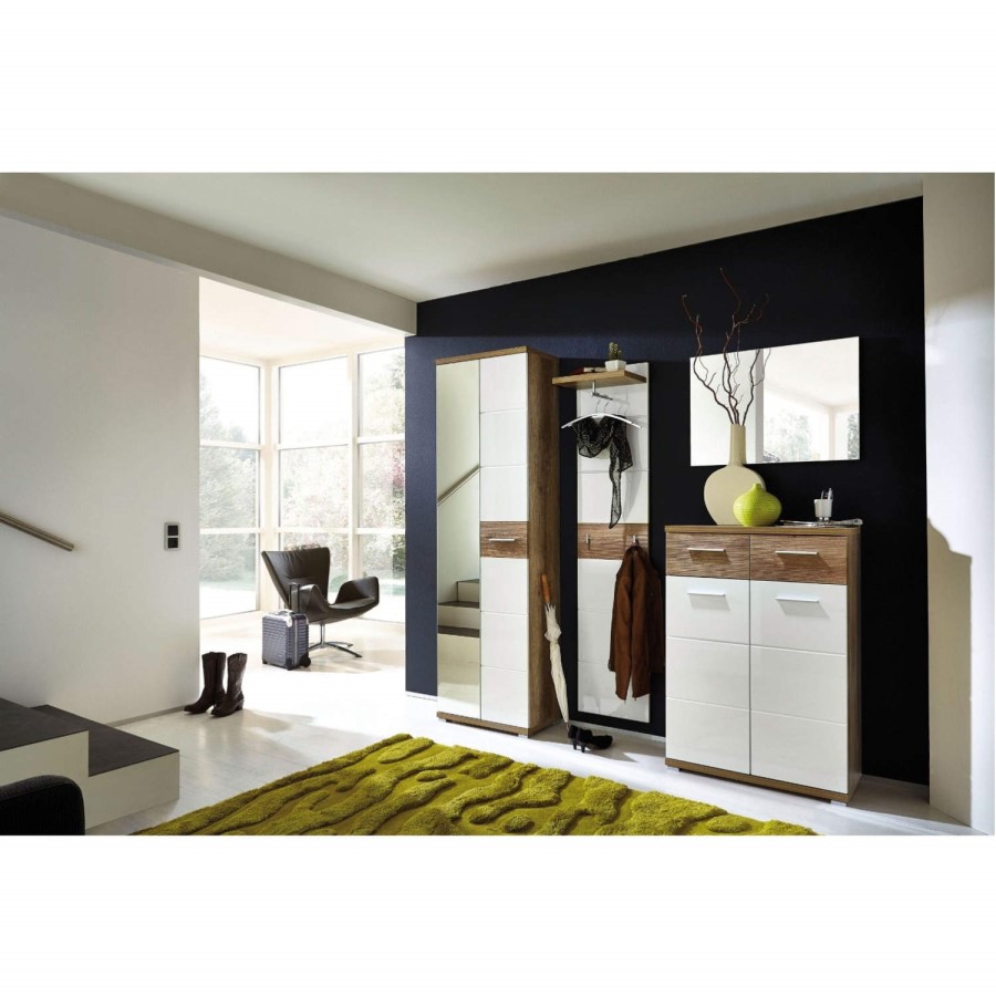 Germania Center Coat Stand in Oak and White