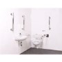 Nymas Wall Hung Doc M Pack Disibility Bathroom Suite with Polished Fixings