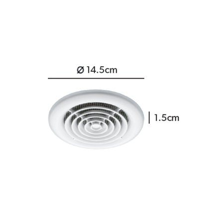 HIB Cyclone White Wet Room Inline Fan with LED Lights