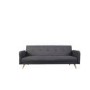 Milu 3 Seater Upholstered Fabric Sofa Bed in Dark Grey