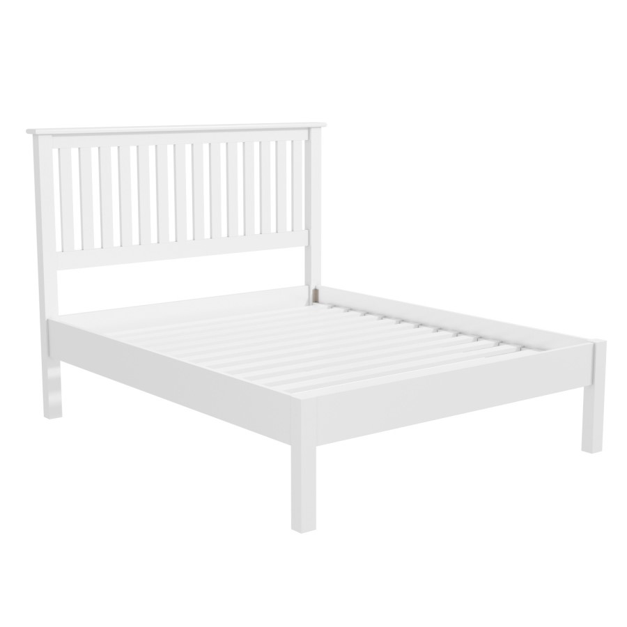 Harper Solid Wood Double Bed Bedroom Set in White