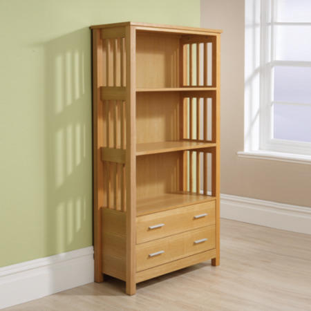 Mountrose Ashford 2 Drawer Bookcase With Ash Veneer 
