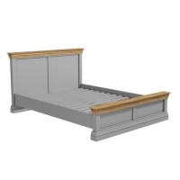 GRADE A1 - Loire Grey and Oak Kingsize Bed Frame