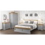 GRADE A1 - Loire Grey and Oak Kingsize Bed Frame