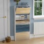 Slim White Shoe Cabinet 4 Mirrored Doors - Walham