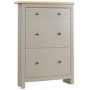 Slim Grey & Oak Shoe Cabinet 2 Door 1 Drawer - Arlington