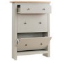 Slim Grey & Oak Shoe Cabinet 2 Door 1 Drawer - Arlington