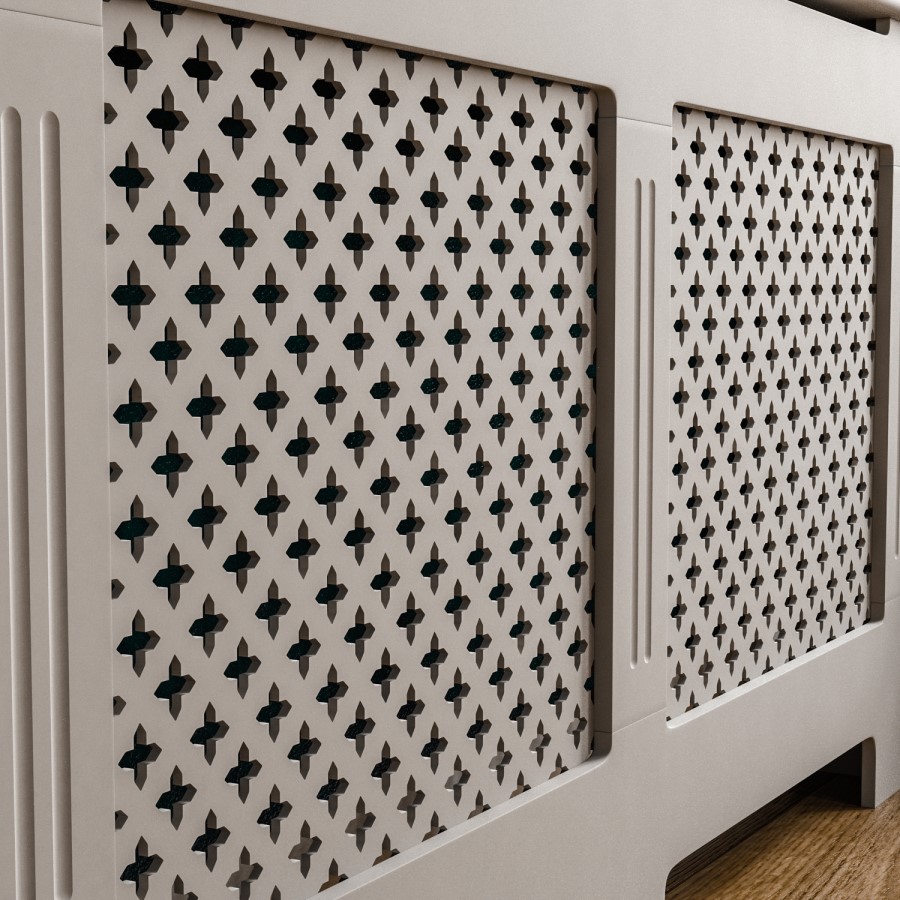 152cm Grey Radiator Cover - Oxford