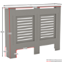 111cm Grey Radiator Cover - Milton