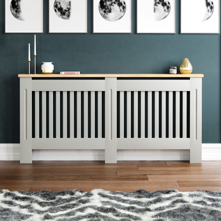 Extra Large Grey Radiator Cover - 172cm -Arlington