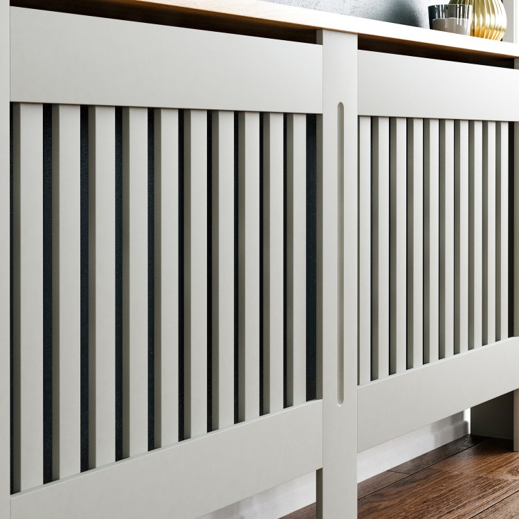 Extra Large Grey Radiator Cover - 172cm -Arlington