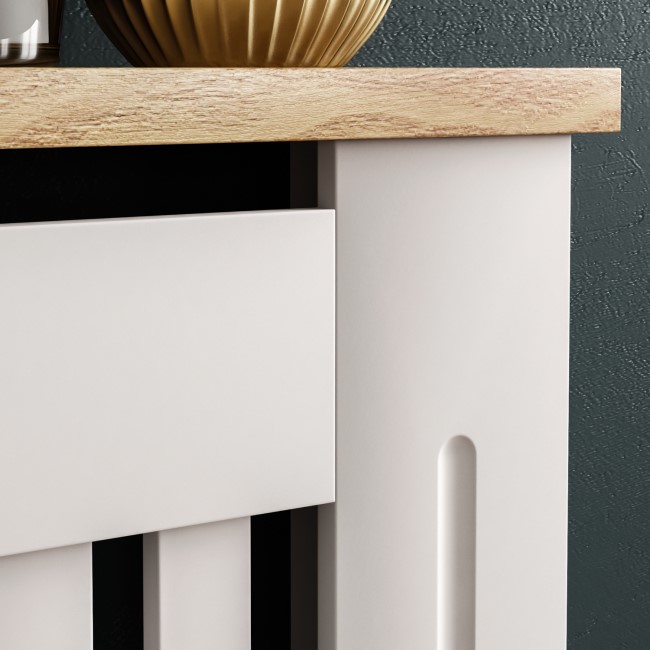 Small White Radiator Cover - 78cm - Arlington