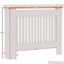 Medium White Radiator Cover - 111cm- Arlington