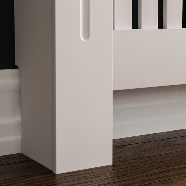 Medium White Radiator Cover - 111cm- Arlington