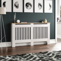 Large White Radiator Cover-152cm - Arlington