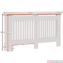 Large White Radiator Cover-152cm - Arlington