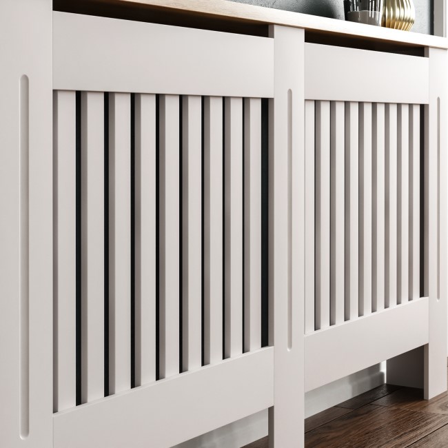 Large White Radiator Cover-152cm - Arlington