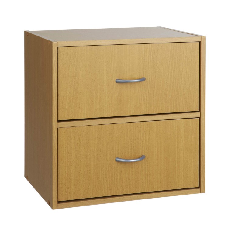 Mountrose 2 Drawer Storage Cube In Beech 