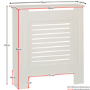 78cm White Radiator Cover - Milton