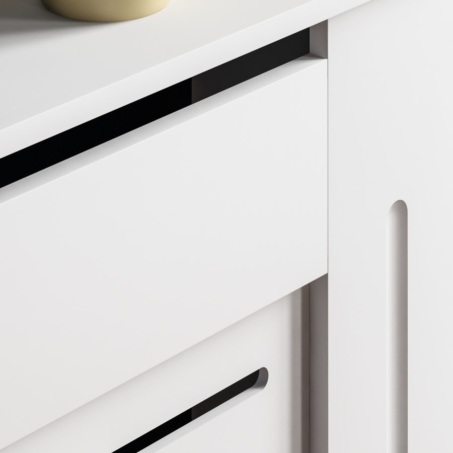 111cm White Radiator Cover - Milton