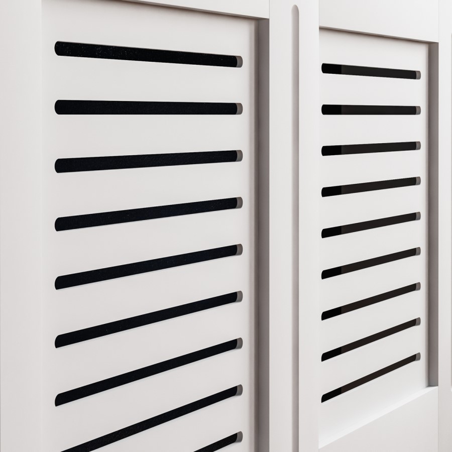 111cm White Radiator Cover - Milton