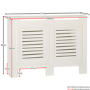 111cm White Radiator Cover - Milton