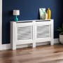 152cm White Radiator Cover - Milton