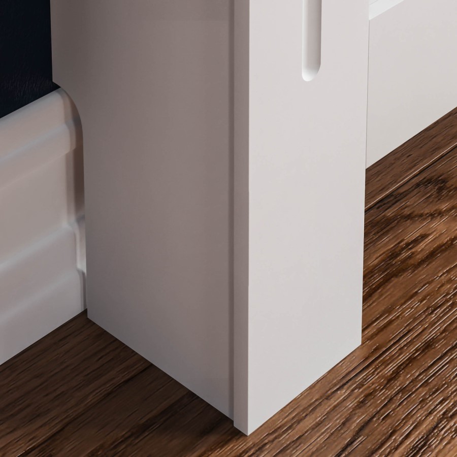 152cm White Radiator Cover - Milton