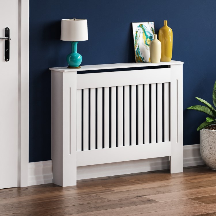 111cm White Radiator Cover - Chelsea