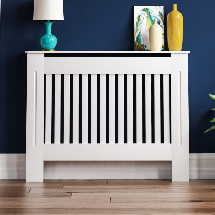 111cm White Radiator Cover - Chelsea