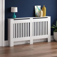 152cm White Radiator Cover - Chelsea