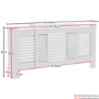 204cm Adjustable Radiator Cover - Milton
