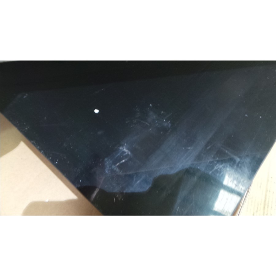 GRADE A2 - Lexi Black High Gloss 2 Drawer Bedside Table
