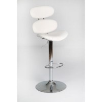 Furniture To Go Designa High Back Gas Lift Bar stool In White Ash
