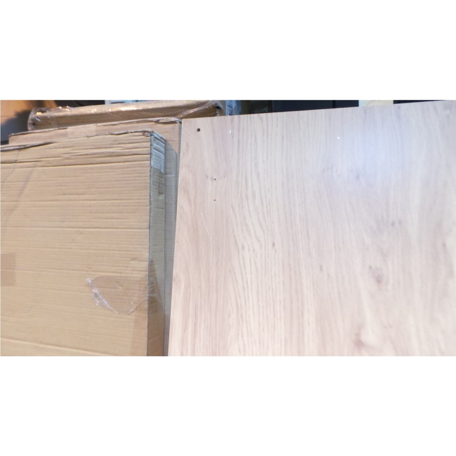 GRADE A2 - Seconique Seville Bedroom Set in Light Oak Veneer/Grey High Gloss