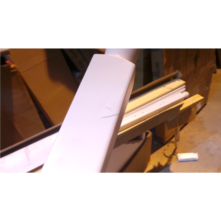 GRADE A3 - Copenhagen Double Bed Frame In White