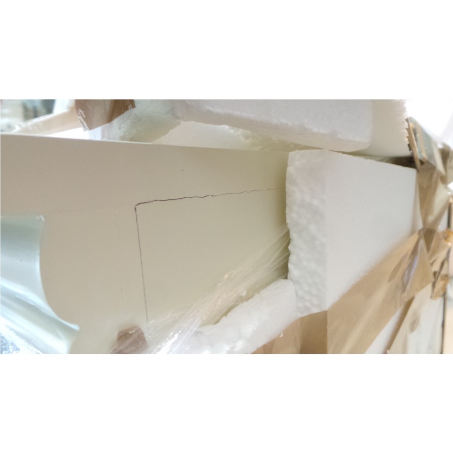 GRADE A3 - Savannah Solid Acacia Wood 3+2 Drawer Chest in Ivory