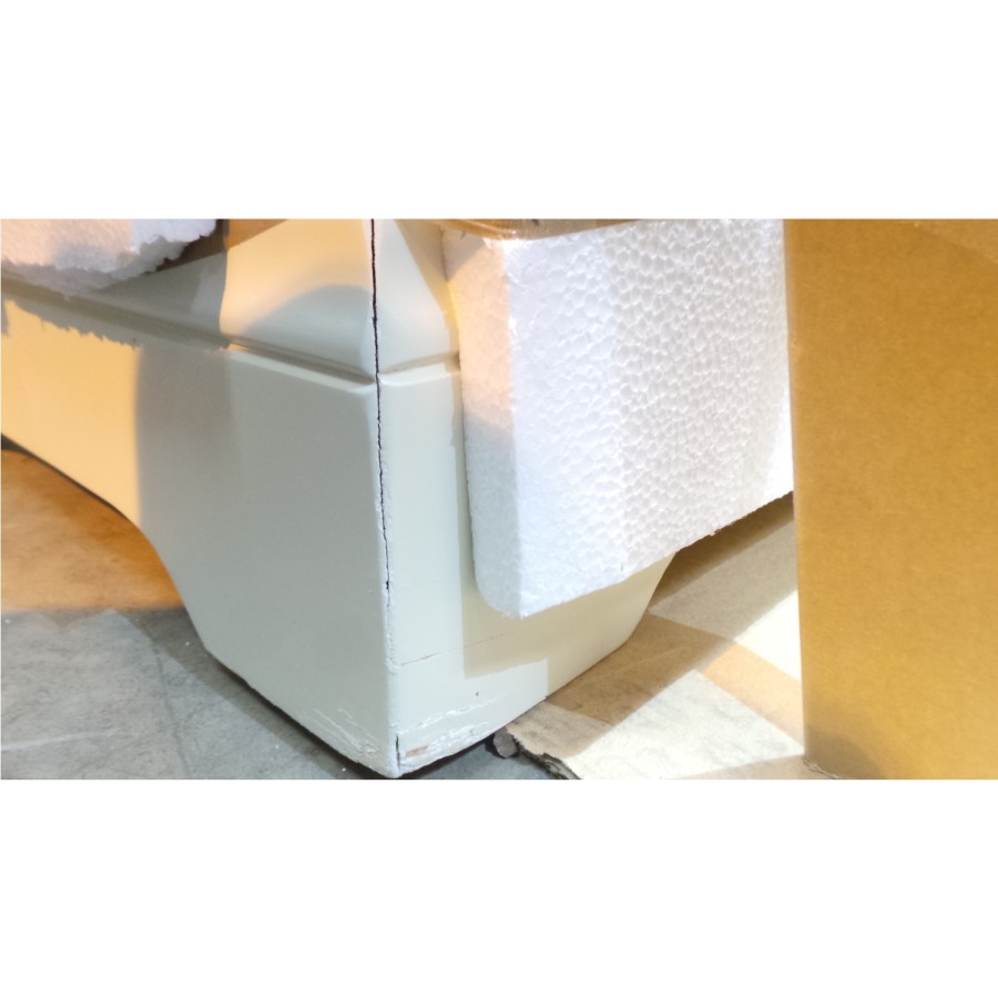 GRADE A3 - Savannah Solid Acacia Wood 3+2 Drawer Chest in Ivory