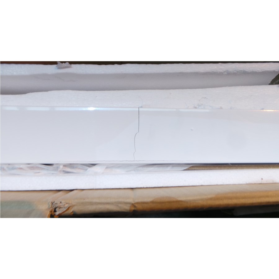 GRADE A3 - Evoque LED TV Unit in White High Gloss with 3 Touch Open Drawers