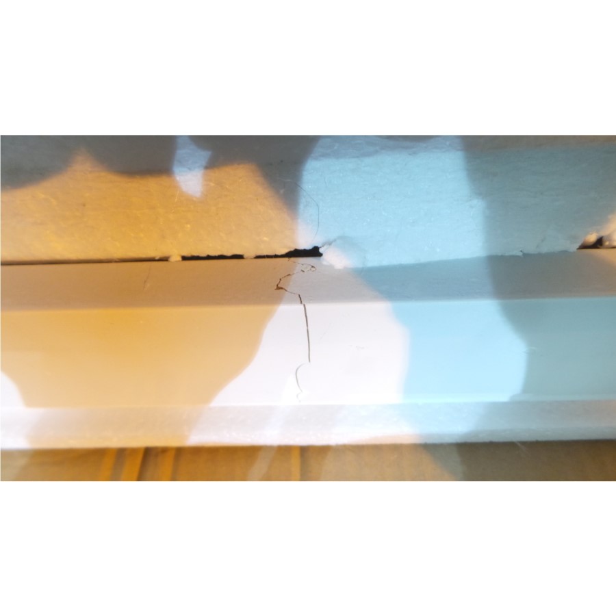 GRADE A3 - Evoque LED TV Unit in White High Gloss with 3 Touch Open Drawers