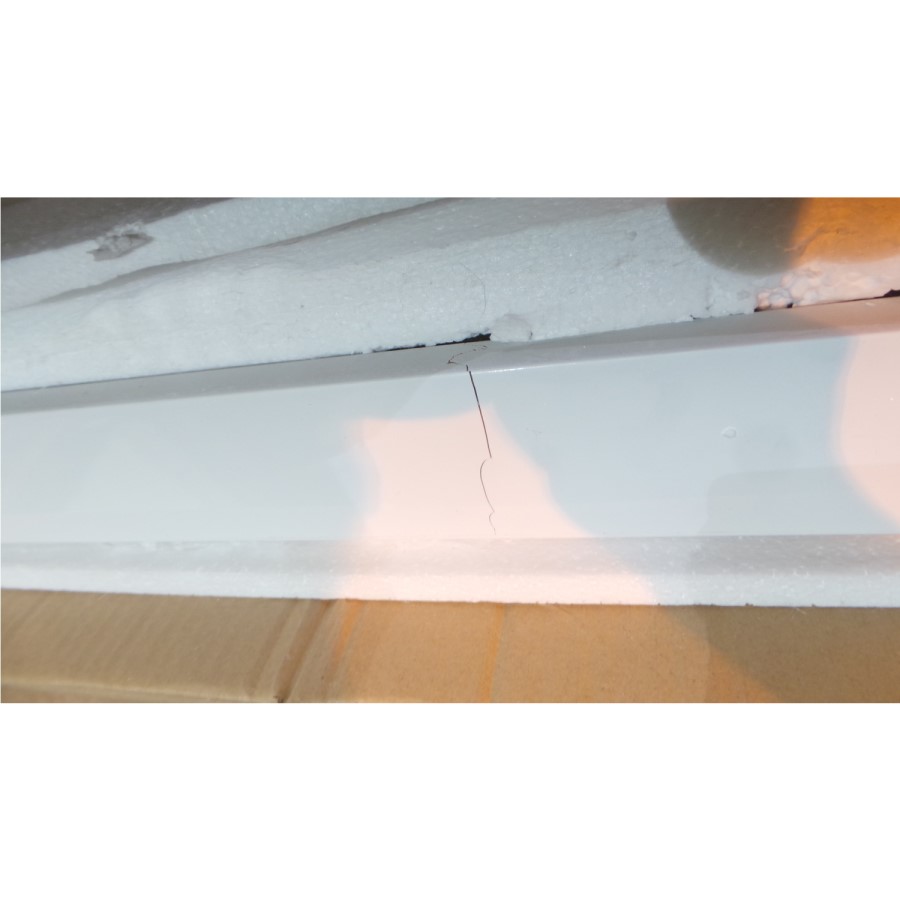 GRADE A3 - Evoque LED TV Unit in White High Gloss with 3 Touch Open Drawers