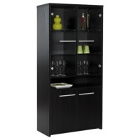 Furniture To Go Designa Tall Glazed Display Unit In Black Ash