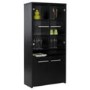 Furniture To Go Designa Tall Glazed Display Unit In Black Ash