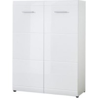 Germania Adana White High Gloss Shoe Storage Cabinet - 25 Pairs