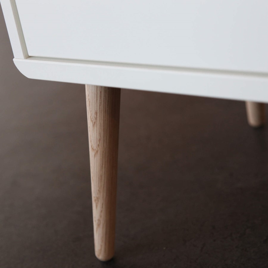 GRADE A1 - Metro White 1 Drawer Bedside Table 