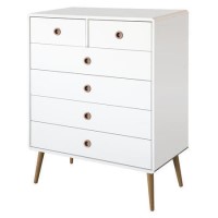Metro White 2+4 Drawer Chest 