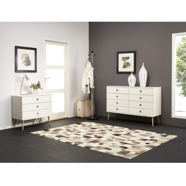 Metro White 3 Drawer Chest 